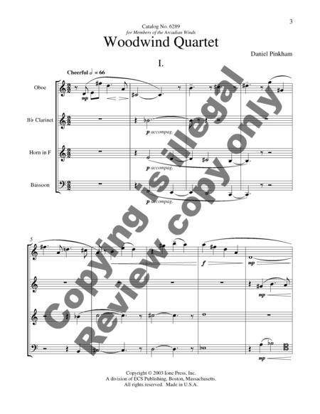 Woodwind Quartet (Score & Parts)