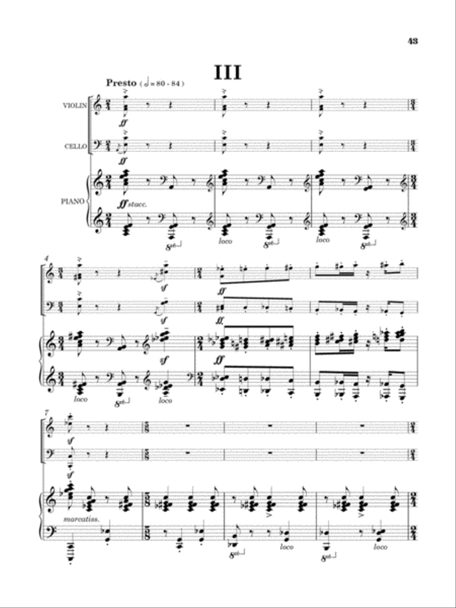 Cafe Music for Violin, Cello and Piano (Score and Parts) Piano Trio scores gallery preview page 4