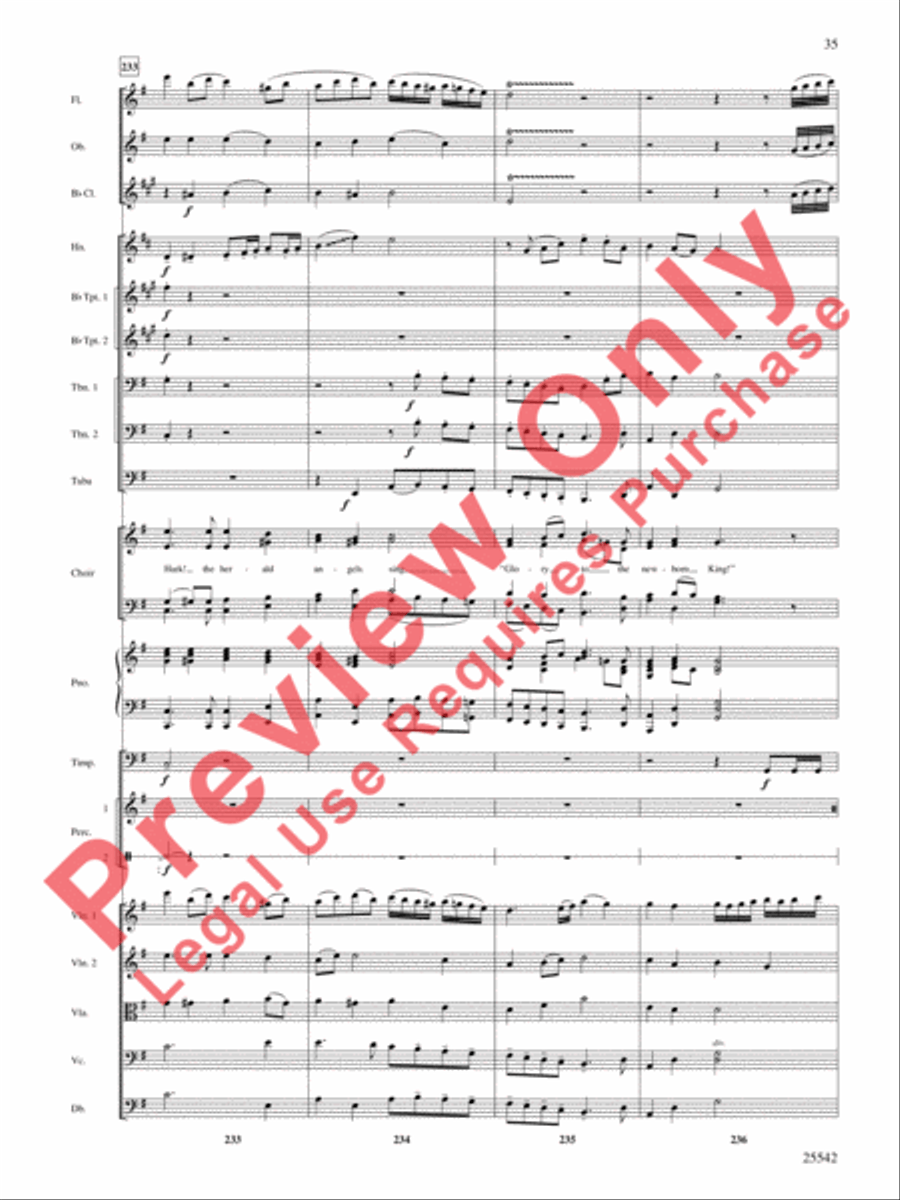 Glory to the Newborn King! Choir scores gallery preview page 36