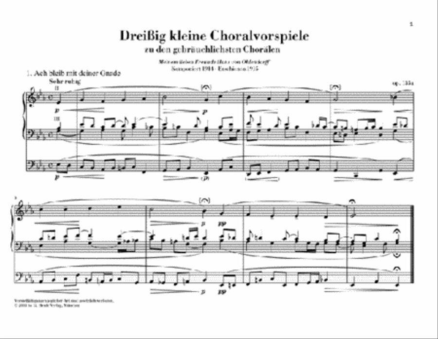 30 Little Chorale Preludes for Organ Op. 135a Organ scores gallery preview page 2
