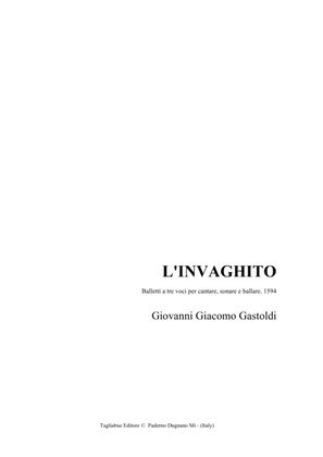 L'INVAGHITO - G.G. Gastoldi - For SAB Choir