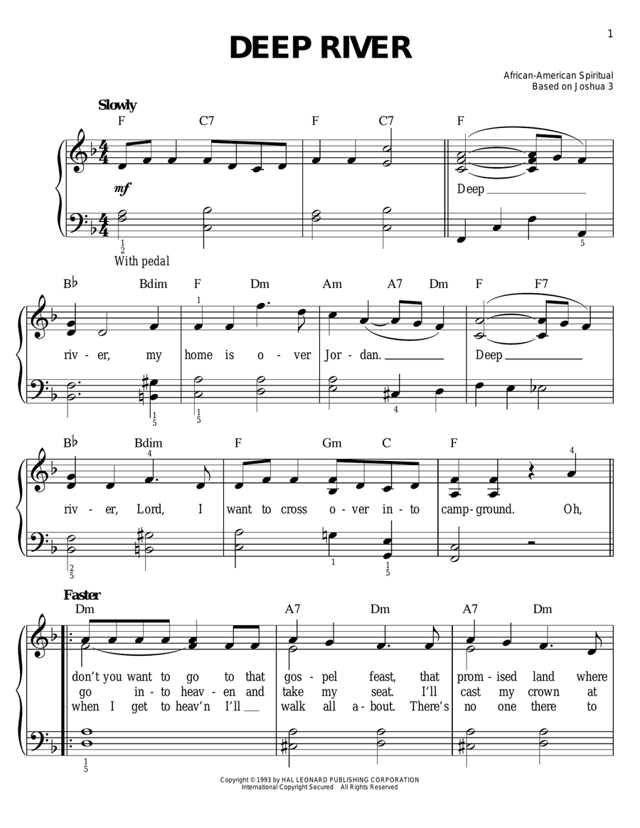 Deep River Voice scores gallery preview page 1