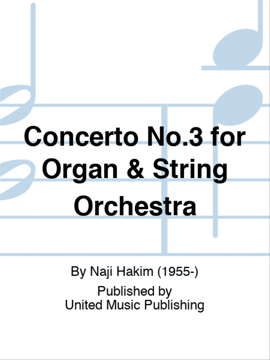 Concerto No.3 for Organ & String Orchestra String Orchestra scores gallery preview page 1