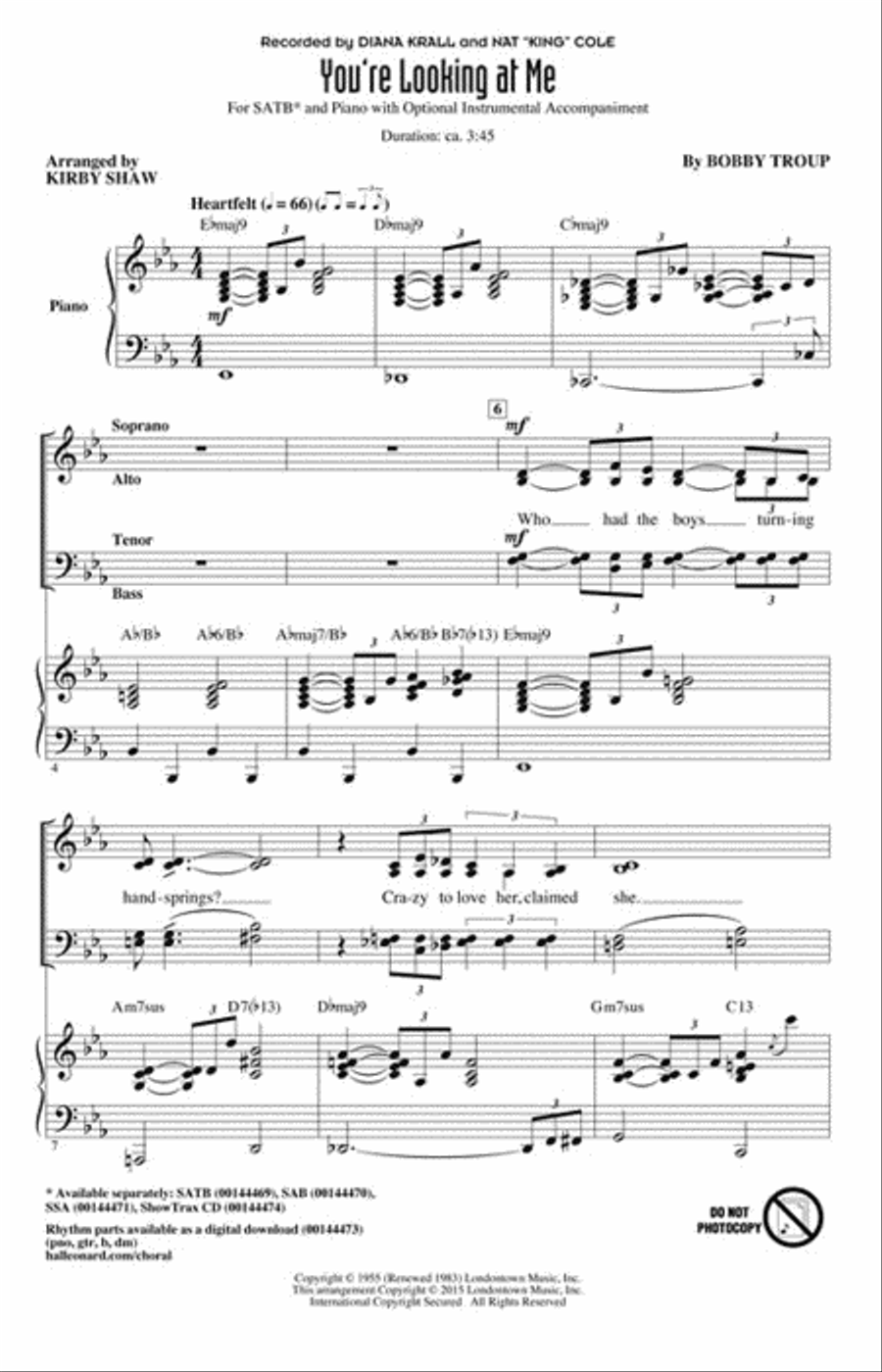 You're Looking At Me Choir scores gallery preview page 2