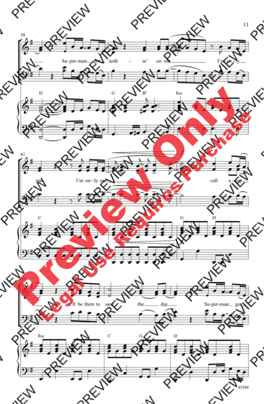 One Call Away One Call Away 3-Part scores gallery preview page 10