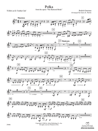 Polka from The Bartered Bride: (wp) E-flat Tuba T.C.
