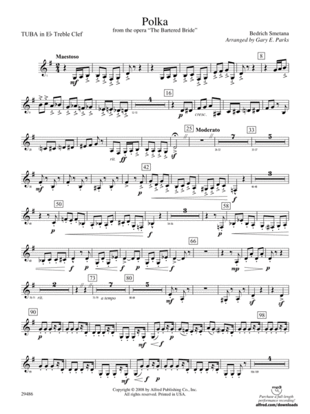 Polka from The Bartered Bride: (wp) E-flat Tuba T.C.