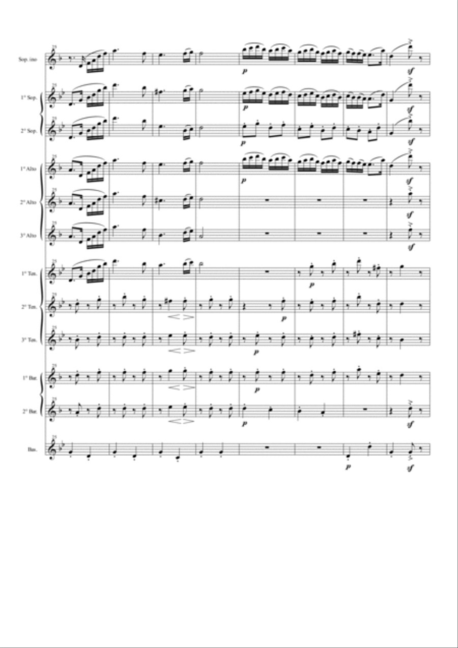 Hungarian Dance No. 5 for Saxophone Ensemble Woodwind Ensemble scores gallery preview page 4