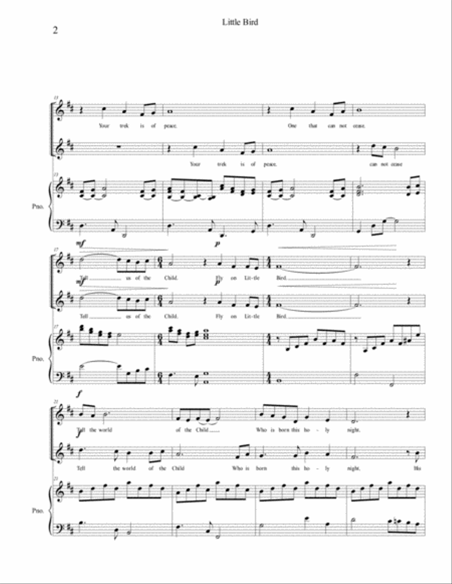 Little Bird (Fly by) 2-part 2-Part scores gallery preview page 2