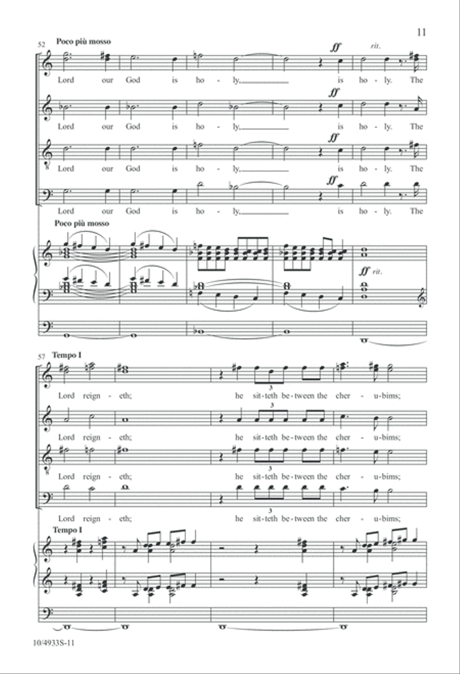 The Lord Reigneth The Lord Reigneth 4-Part scores gallery preview page 11
