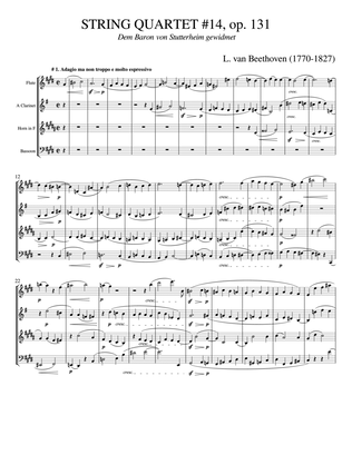Book cover for Beethoven's String Quartet 14, op. 131