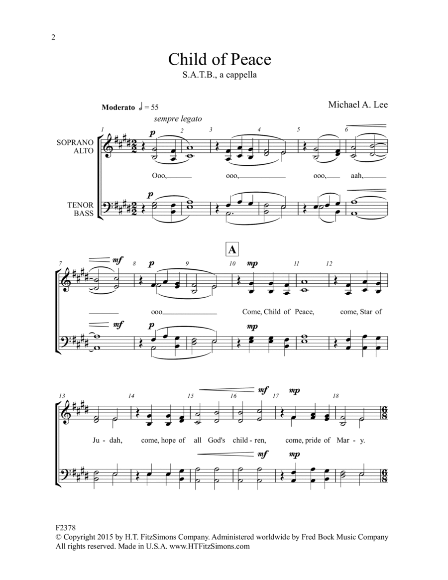 Child Of Peace 4-Part scores gallery preview page 1