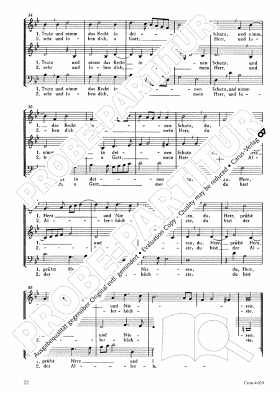 Calvisius: Tricinia. Psalmen und Motetten zu drei Stimmen Choir scores gallery preview page 23
