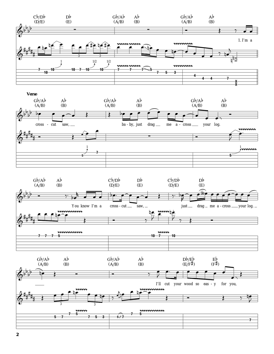 Crosscut Saw Acoustic Guitar scores gallery preview page 2