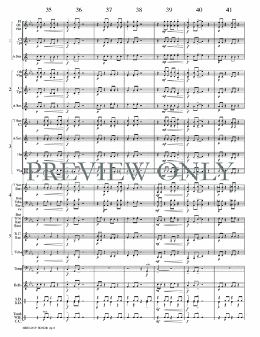 Shield of Honor Concert Band scores gallery preview page 9
