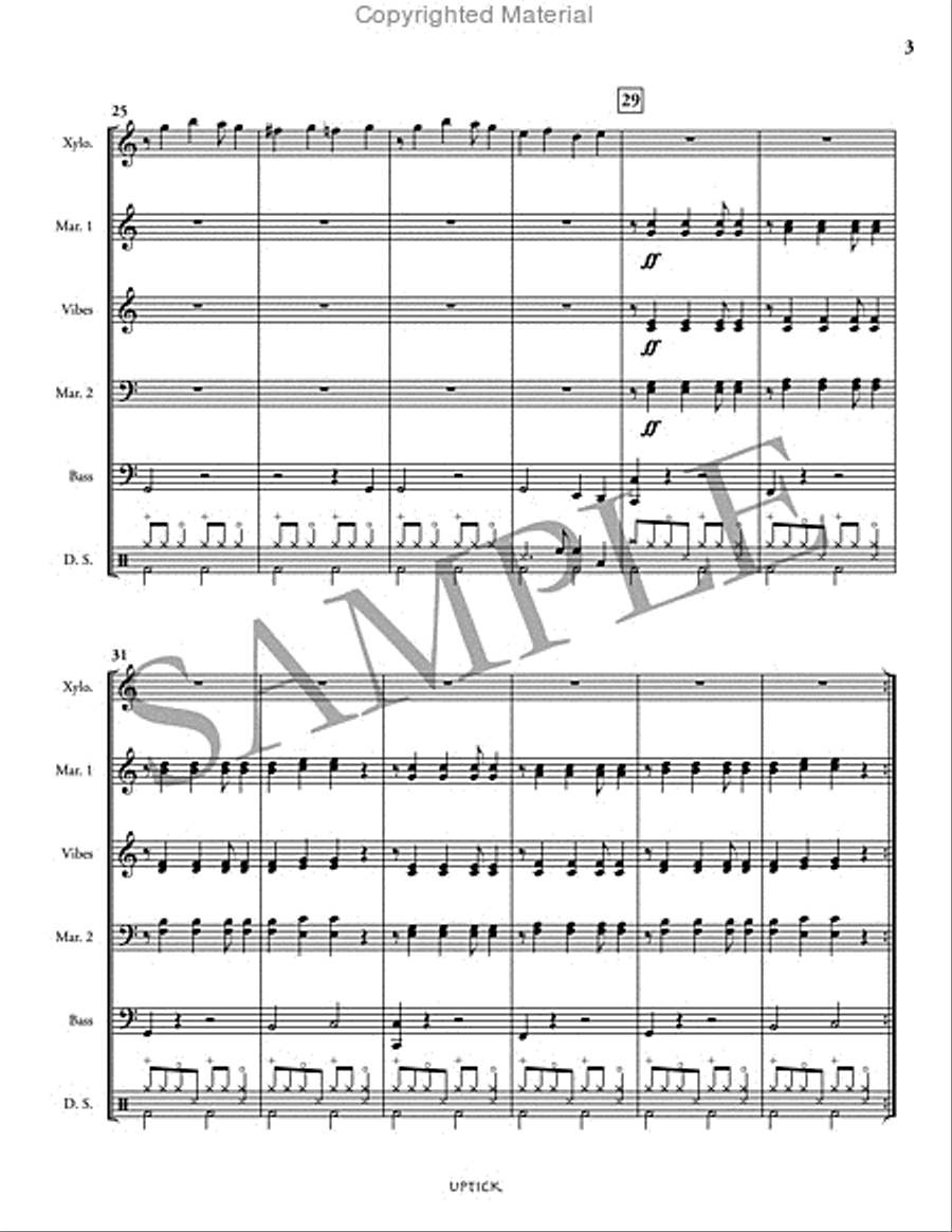 Uptick (score & parts) Uptick (score & parts) Percussion Ensemble scores gallery preview page 4