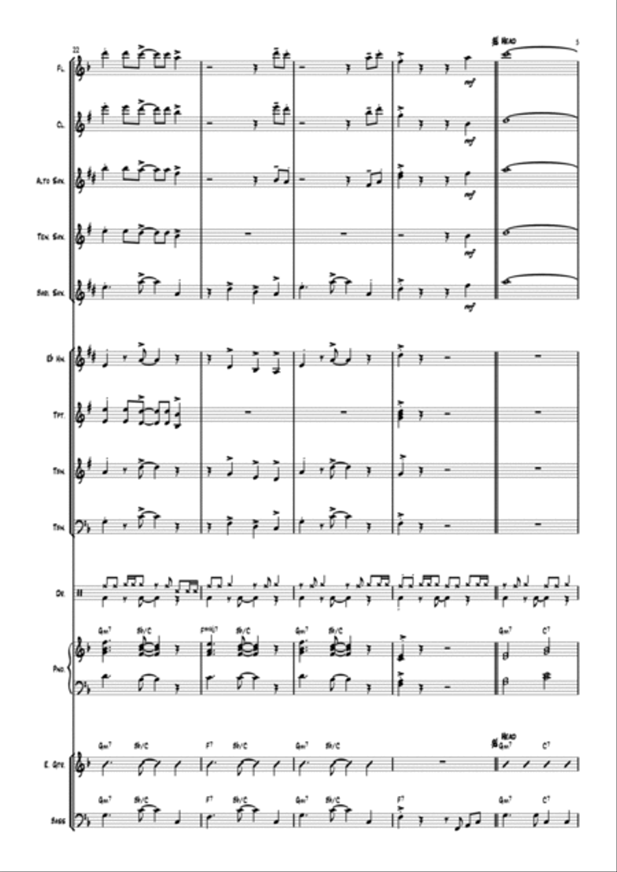 Adios Jazz Ensemble scores gallery preview page 6