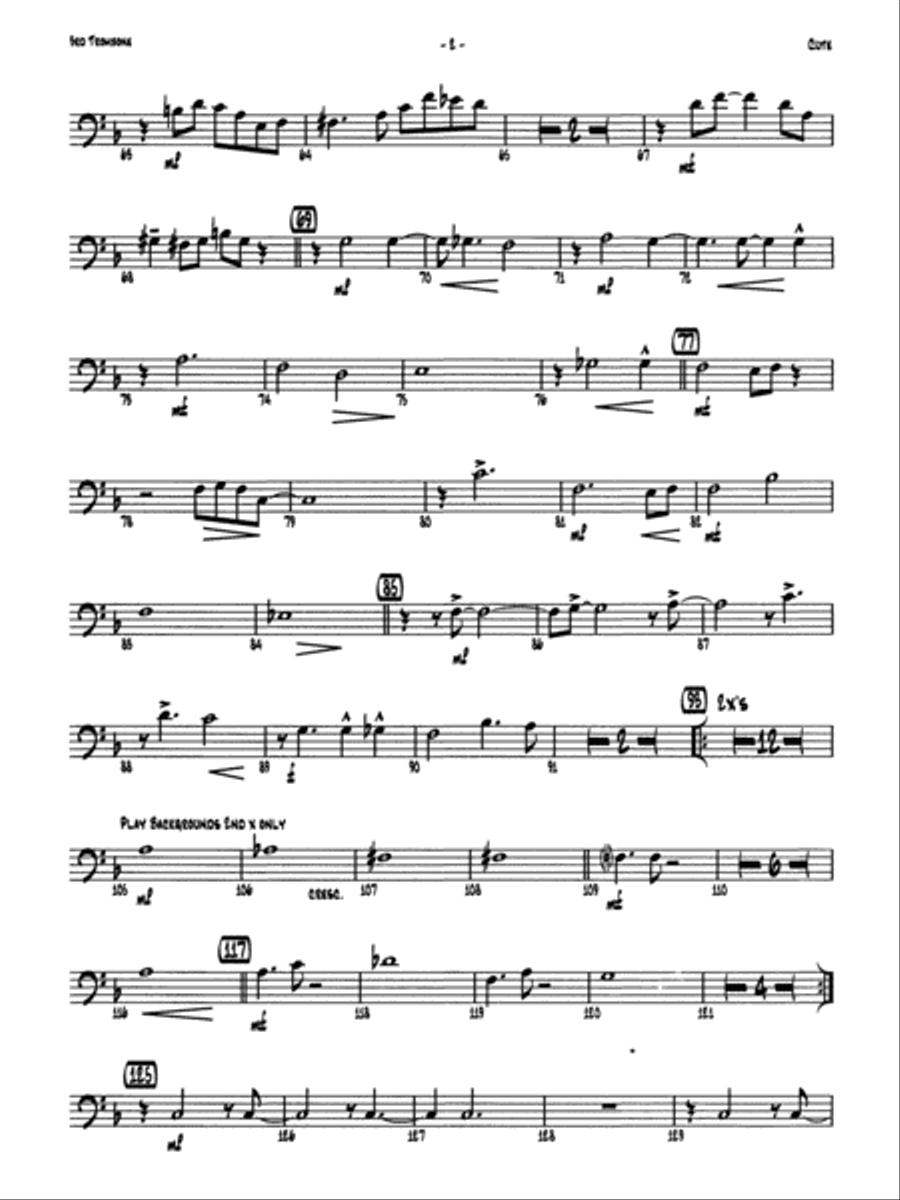 Cute: 3rd Trombone Jazz Ensemble scores gallery preview page 2