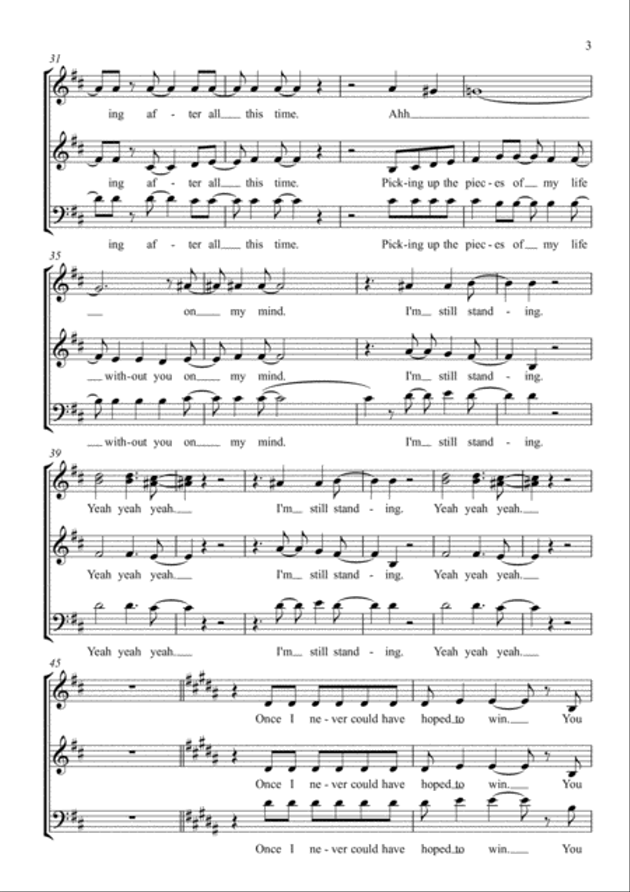I'm Still Standing I'm Still Standing 3-Part scores gallery preview page 3