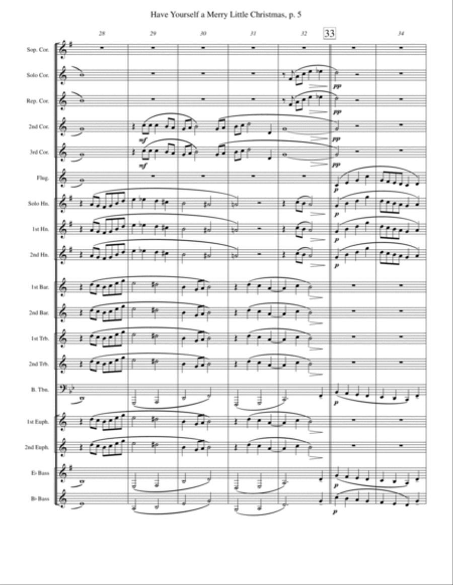 Have Yourself A Merry Little Christmas from MEET ME IN ST. LOUIS Brass Band scores gallery preview page 5