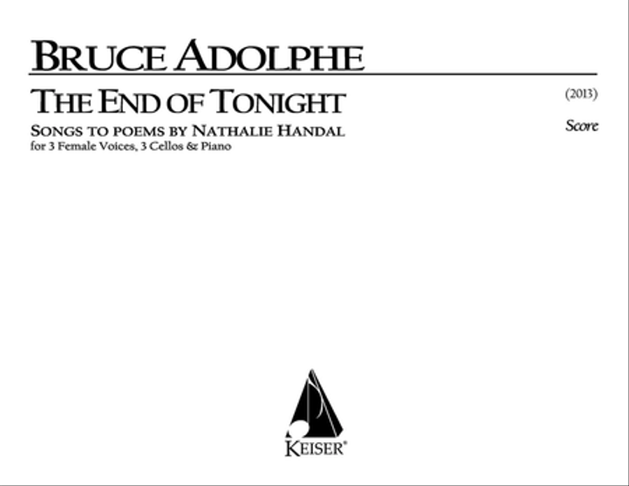 The End of Tonight for 3 Female Voices, 3 Cellos and Piano Women's Choir scores gallery preview page 1