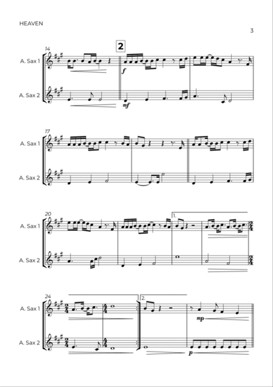Heaven Woodwind Duet scores gallery preview page 3