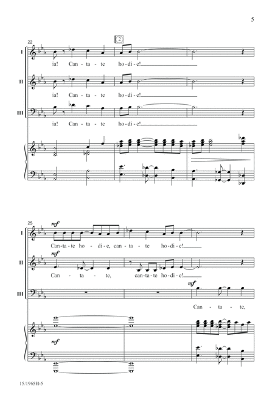 Cantate Hodie! (Sing Today) SSA scores gallery preview page 6