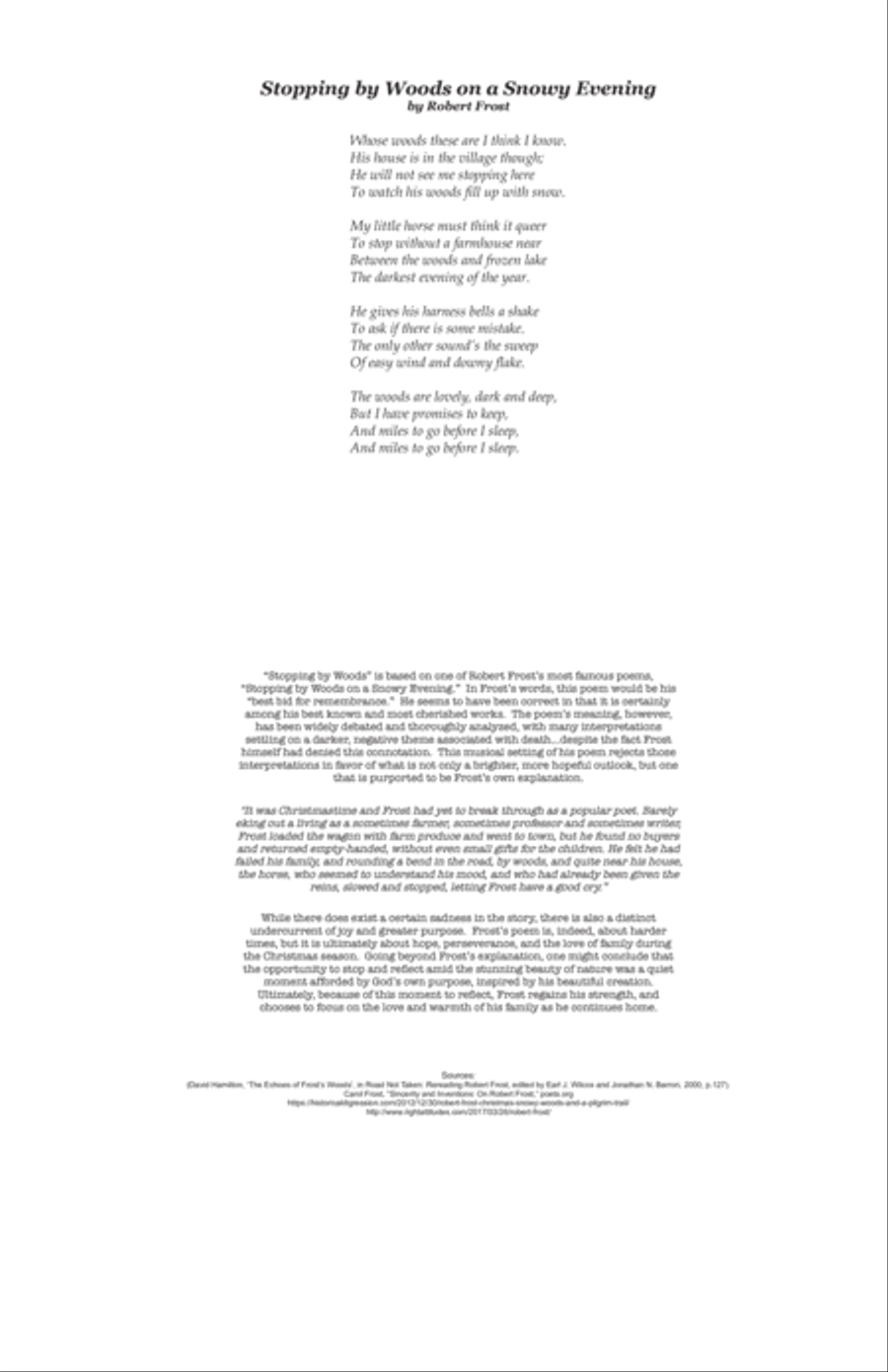 Stopping by Woods (Robert Frost) – FULL SCORE (CHAMBER ORCH) Chamber Orchestra scores gallery preview page 4