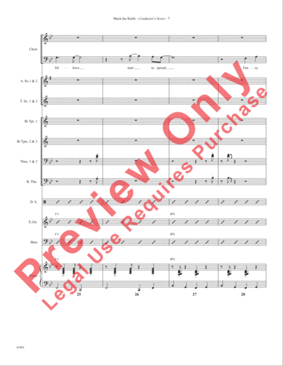Mack the Knife Choir scores gallery preview page 9
