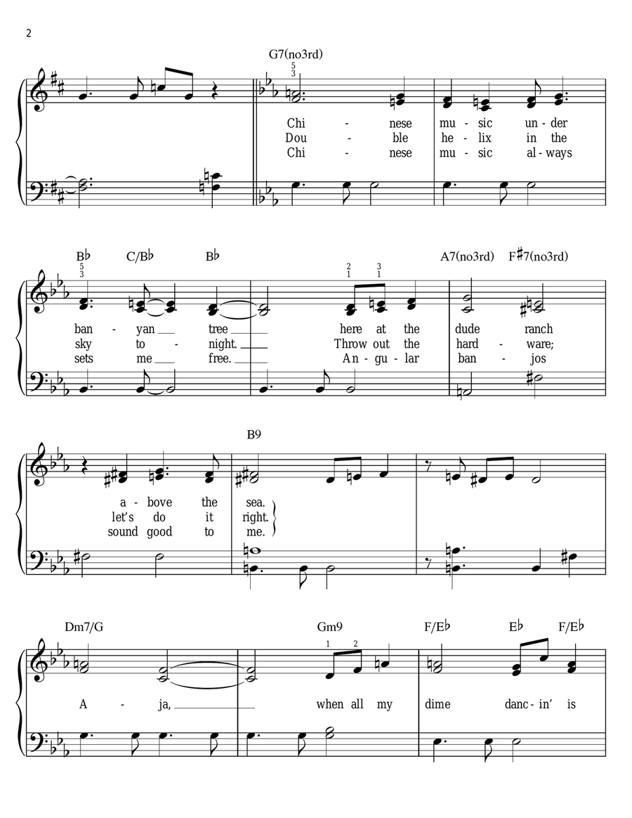 Aja Easy Piano scores gallery preview page 2