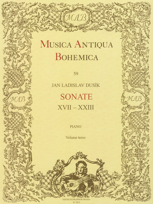 Book cover for Sonaten XVII-XXIII