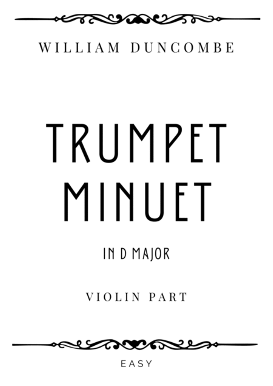Duncombe - Trumpet Menuet in D Major - Easy Trumpet scores gallery preview page 3