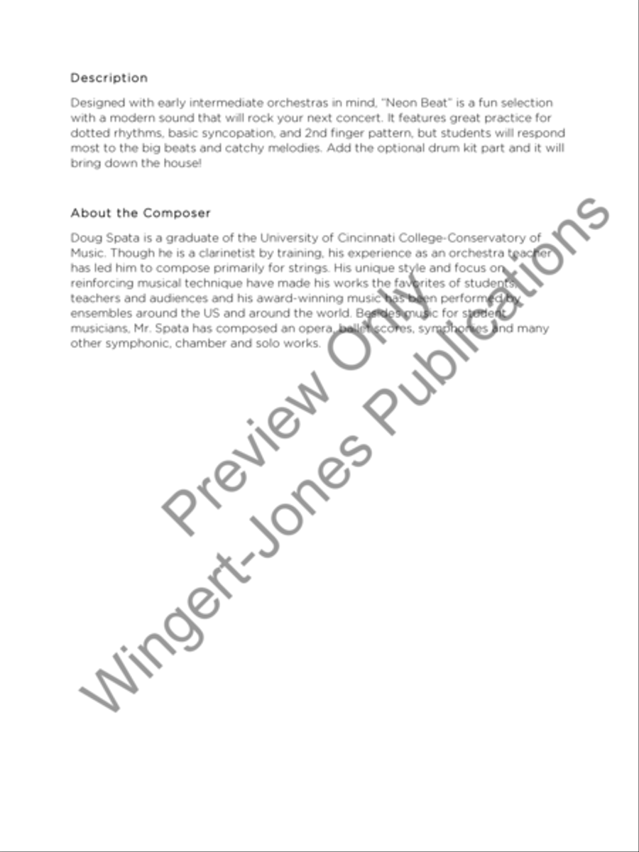 Neon Beat Neon Beat String Orchestra scores gallery preview page 3