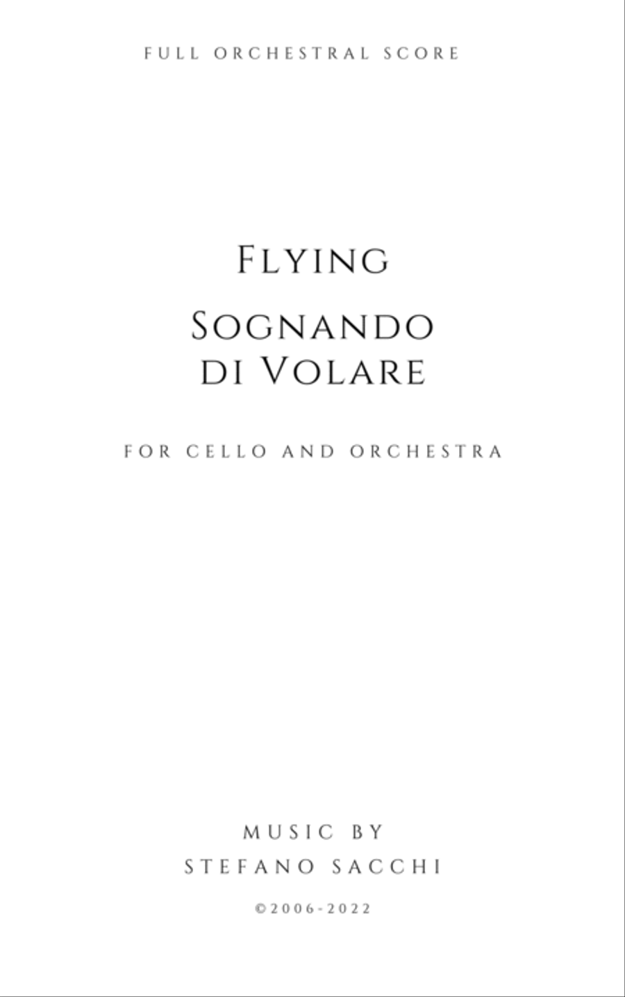 Flying - Sognando di Volare Full Orchestra scores gallery preview page 2
