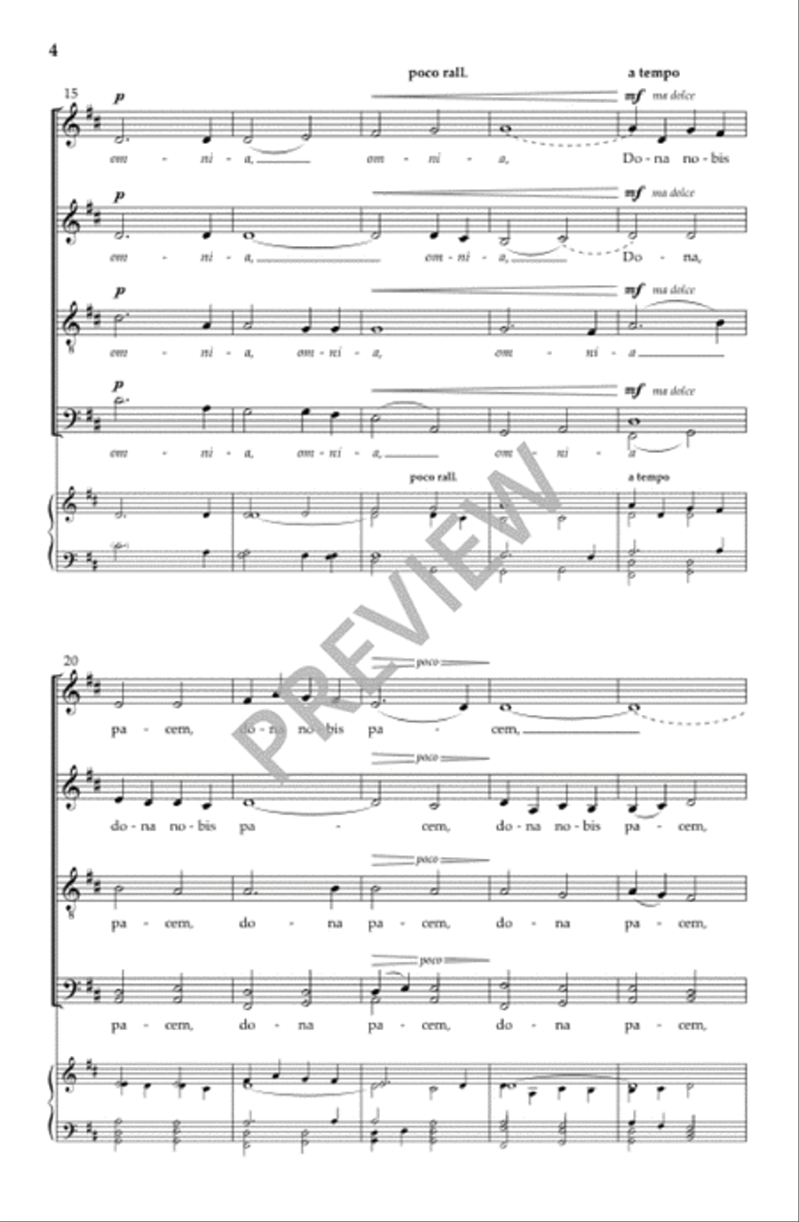 Dona Nobis Pacem - SATB divisi Divisi scores gallery preview page 5