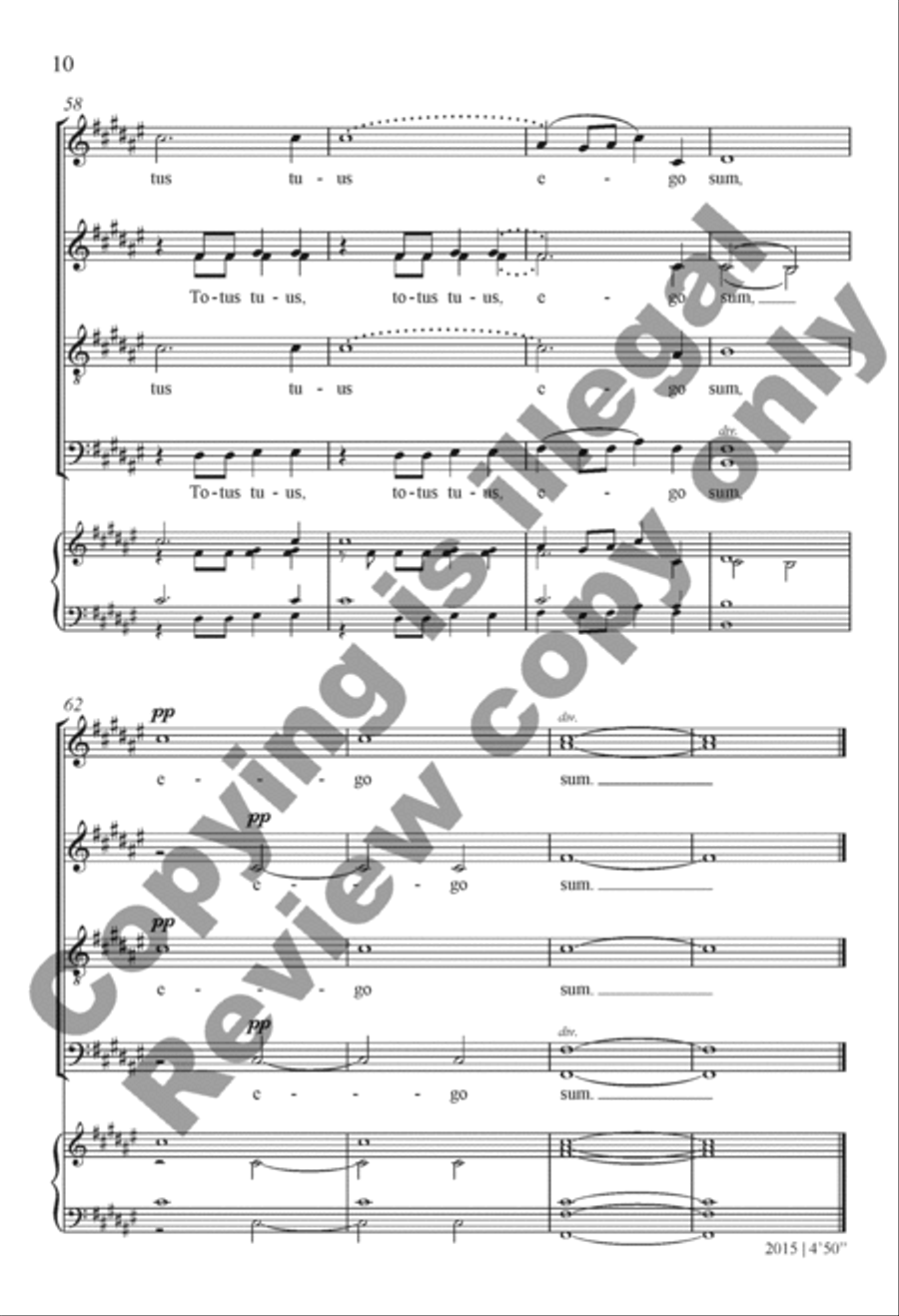 Totus tuus Totus tuus 4-Part scores gallery preview page 10