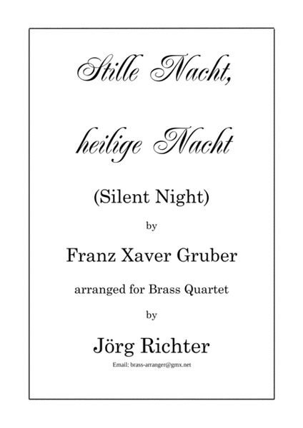 Stille Nacht, heilige Nacht für Blechbläser Quartett image number null