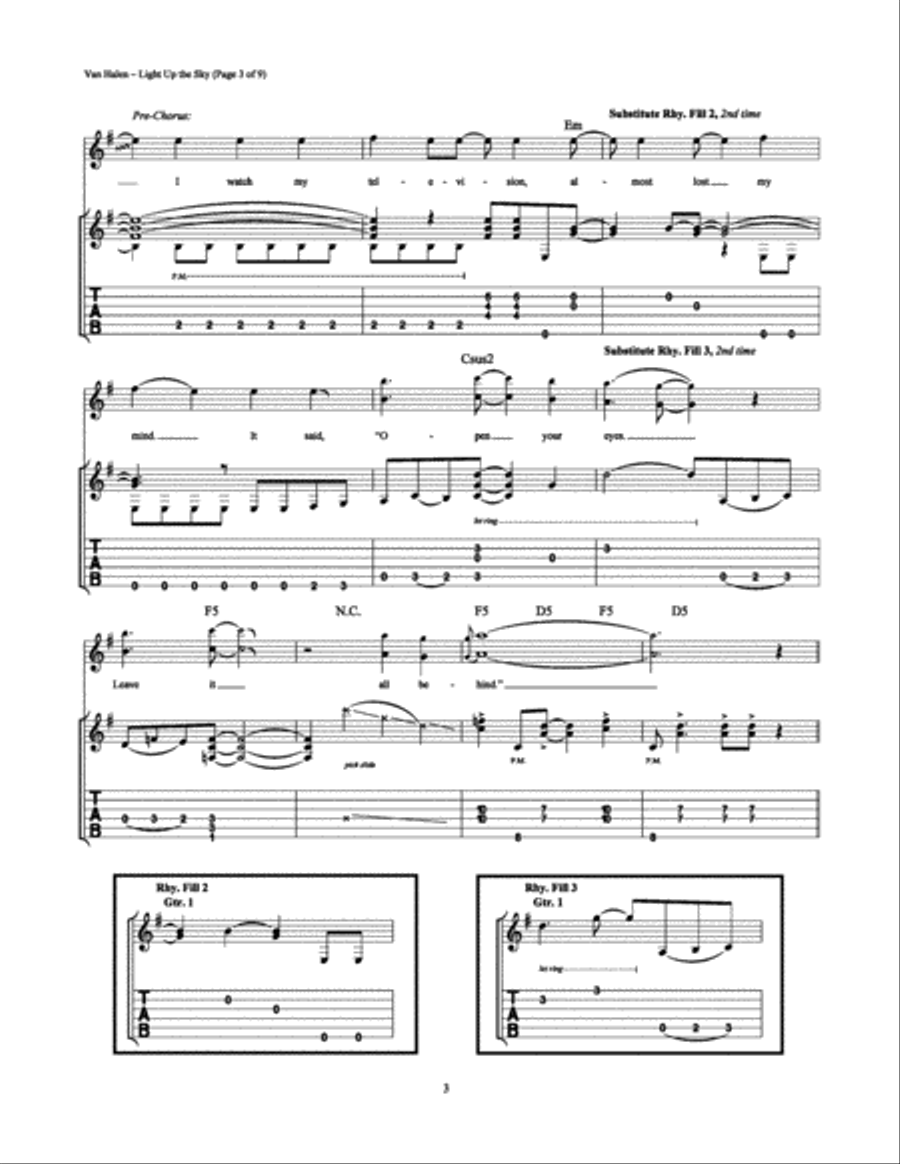 Light Up The Sky Light Up The Sky Electric Guitar scores gallery preview page 3