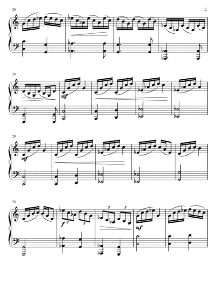 Midnight--Piano Piece Piano Solo scores gallery preview page 2
