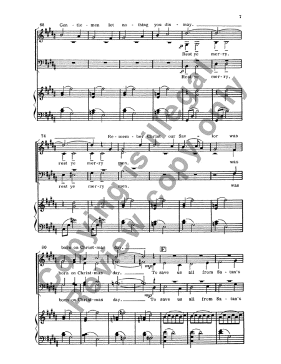 Christmas Trilogy: 3. God Rest Ye Merry, Gentlemen 4-Part scores gallery preview page 8