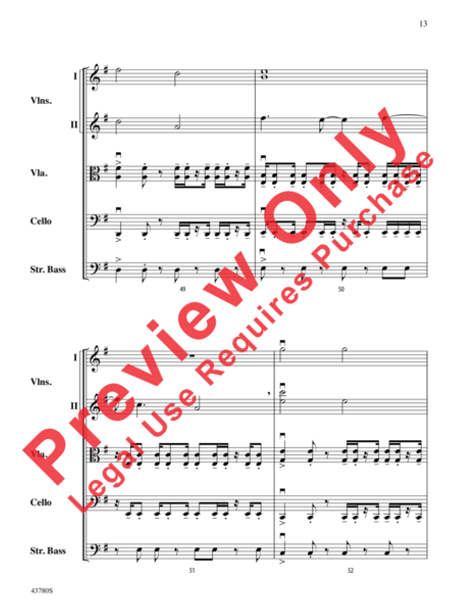 Bring Me to Life String Orchestra scores gallery preview page 14