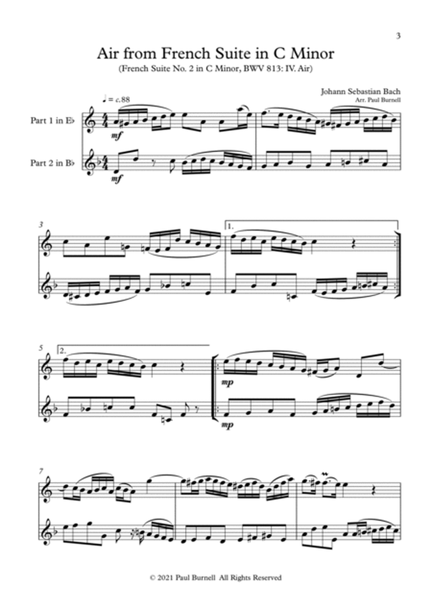 Air from French Suite in C Minor, arranged for duet: instruments in Eb and Bb image number null