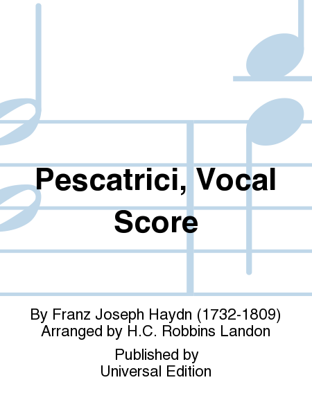 Pescatrici, Vocal Score