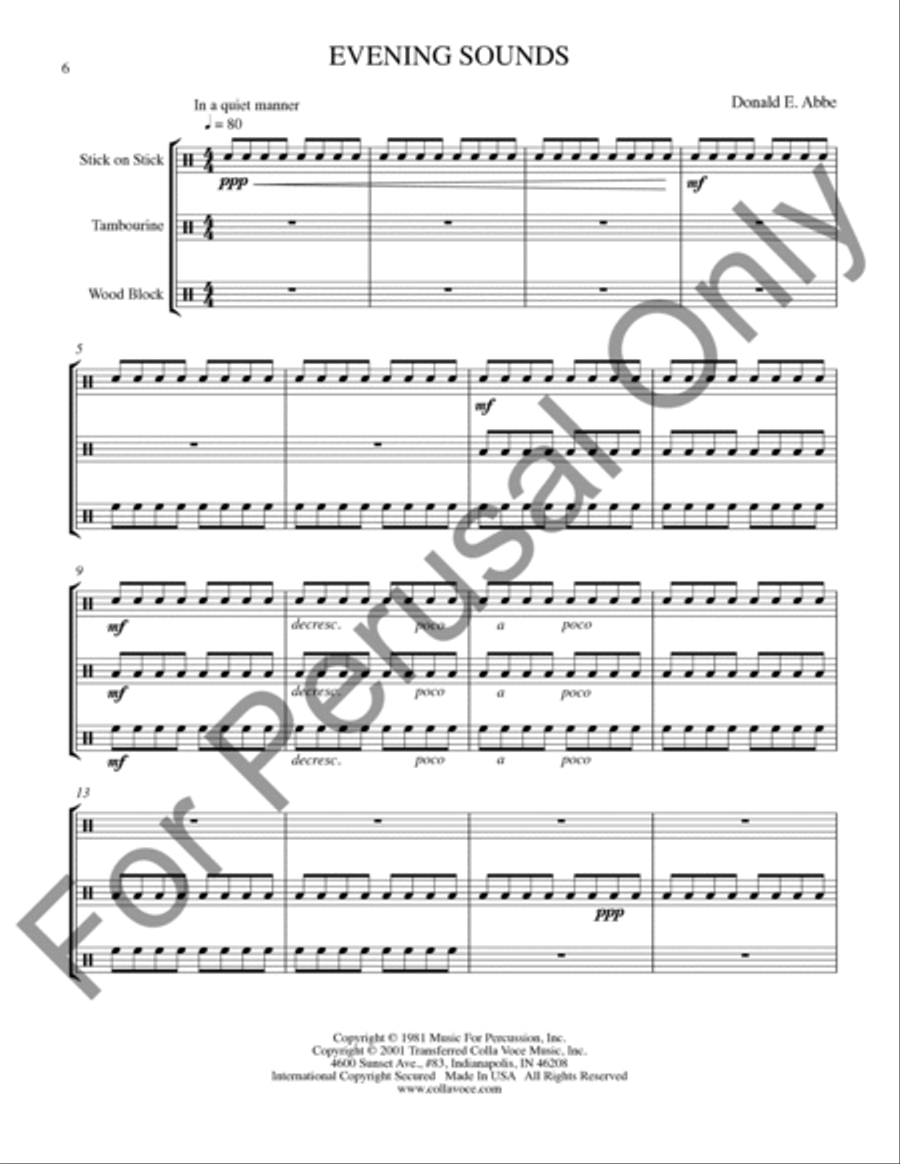 Ten Elementary Percussion Ensembles Percussion Ensemble scores gallery preview page 7