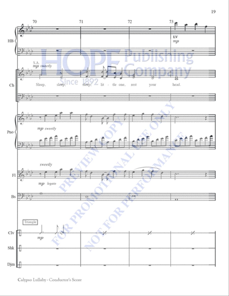 Calypso Lullaby Choir scores gallery preview page 19