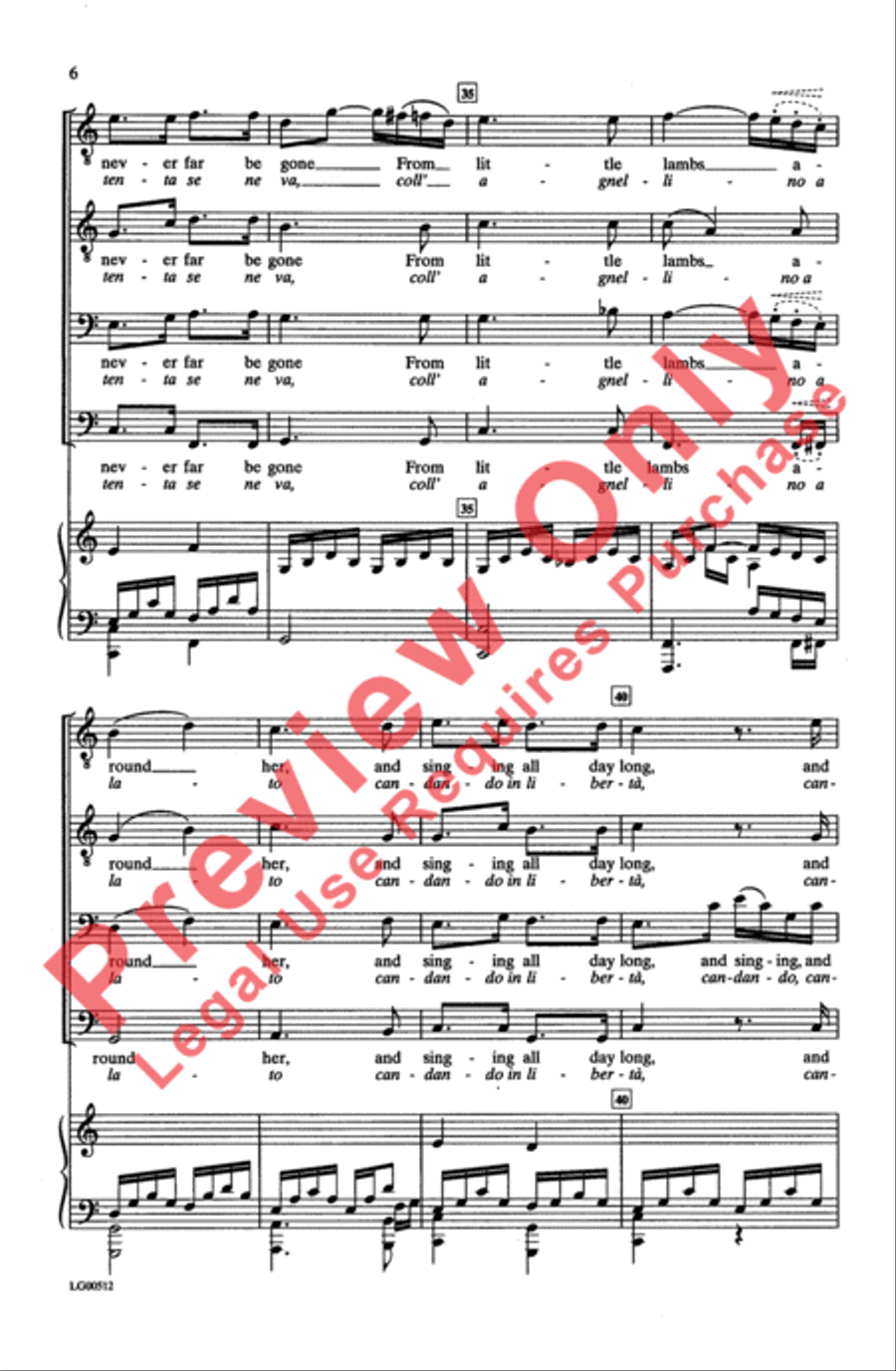 La Pastorella La Pastorella Men's Choir scores gallery preview page 6