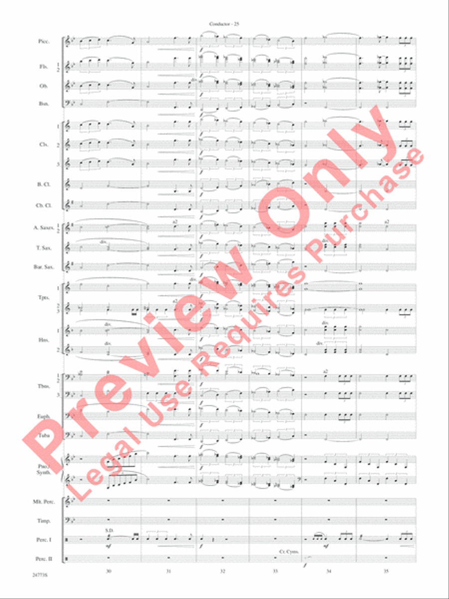 Suite from The Star Wars Epic - Part II Concert Band scores gallery preview page 28