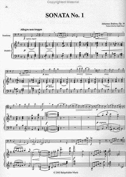 Sonata No. 1 In E Minor, Op. 38
