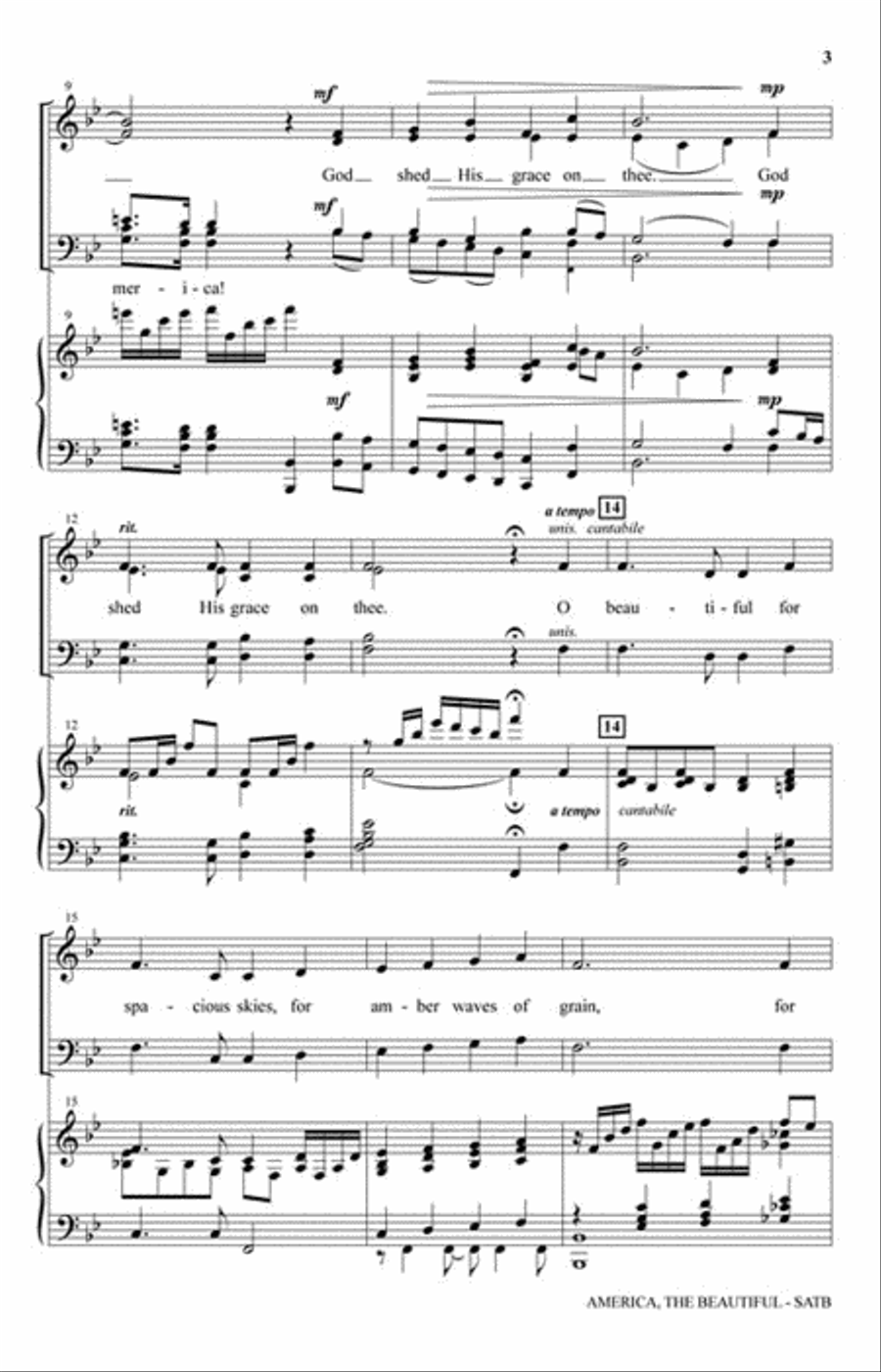 America, the Beautiful A Cappella scores gallery preview page 3