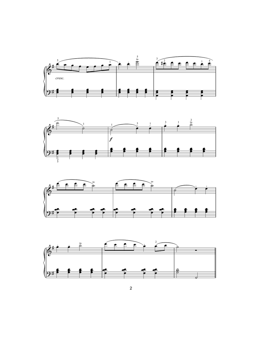 Rondo A Capriccio (Rage Over A Lost Penny), Theme from Op.129 Piano Solo scores gallery preview page 2